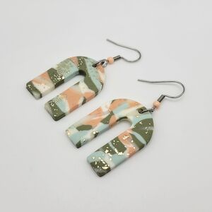 Boho Tropical Glitter Accent Earrings